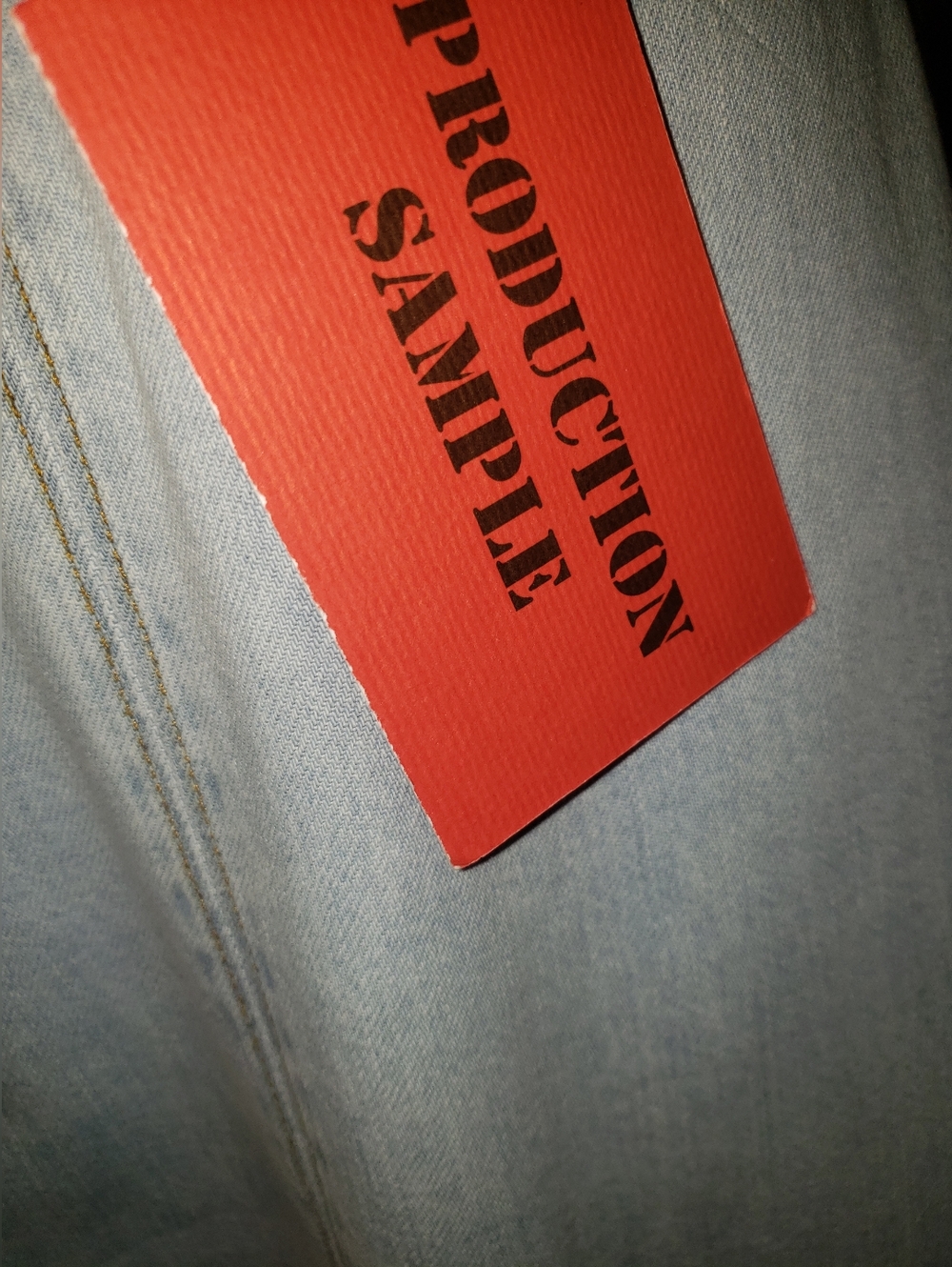 ASOS Sample Production Acid Wash Inverted Side Seam 100% Denim Asymetrical Skirt